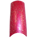 Hot Pink Glitter French Tips Tray 100 Thumbnail